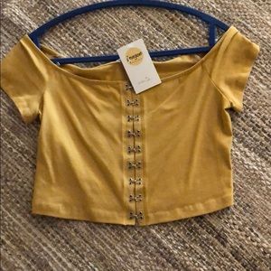 Yellow crop top